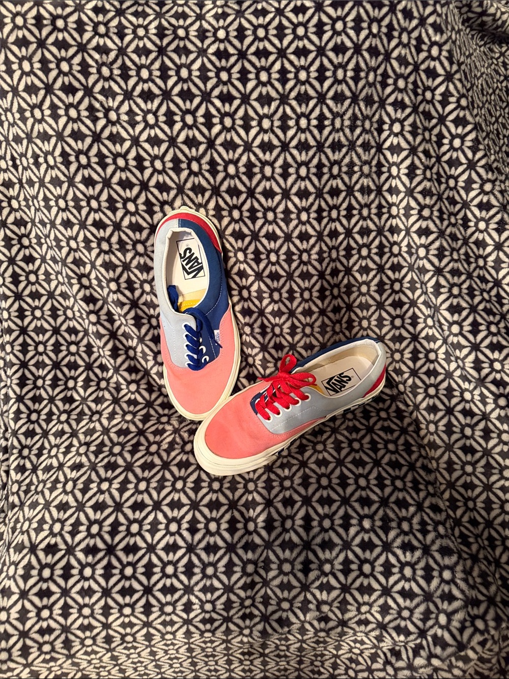 Vans Two-Tone Pink & Blue Low-Top Sneakers